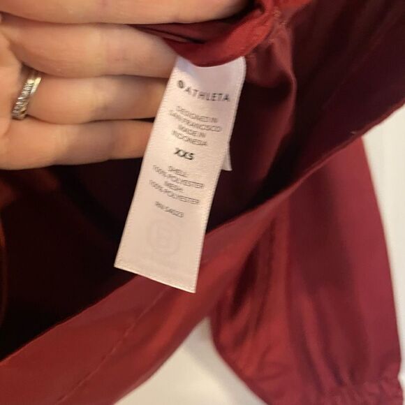 Athleta Escape red windbreaker full zip jacket size xxs - Picture 7 of 12